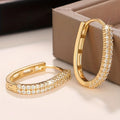 Boucles d'oreilles en zircon rondes élégantes