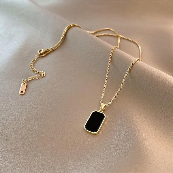 Collier Clavicule Onyx Or
