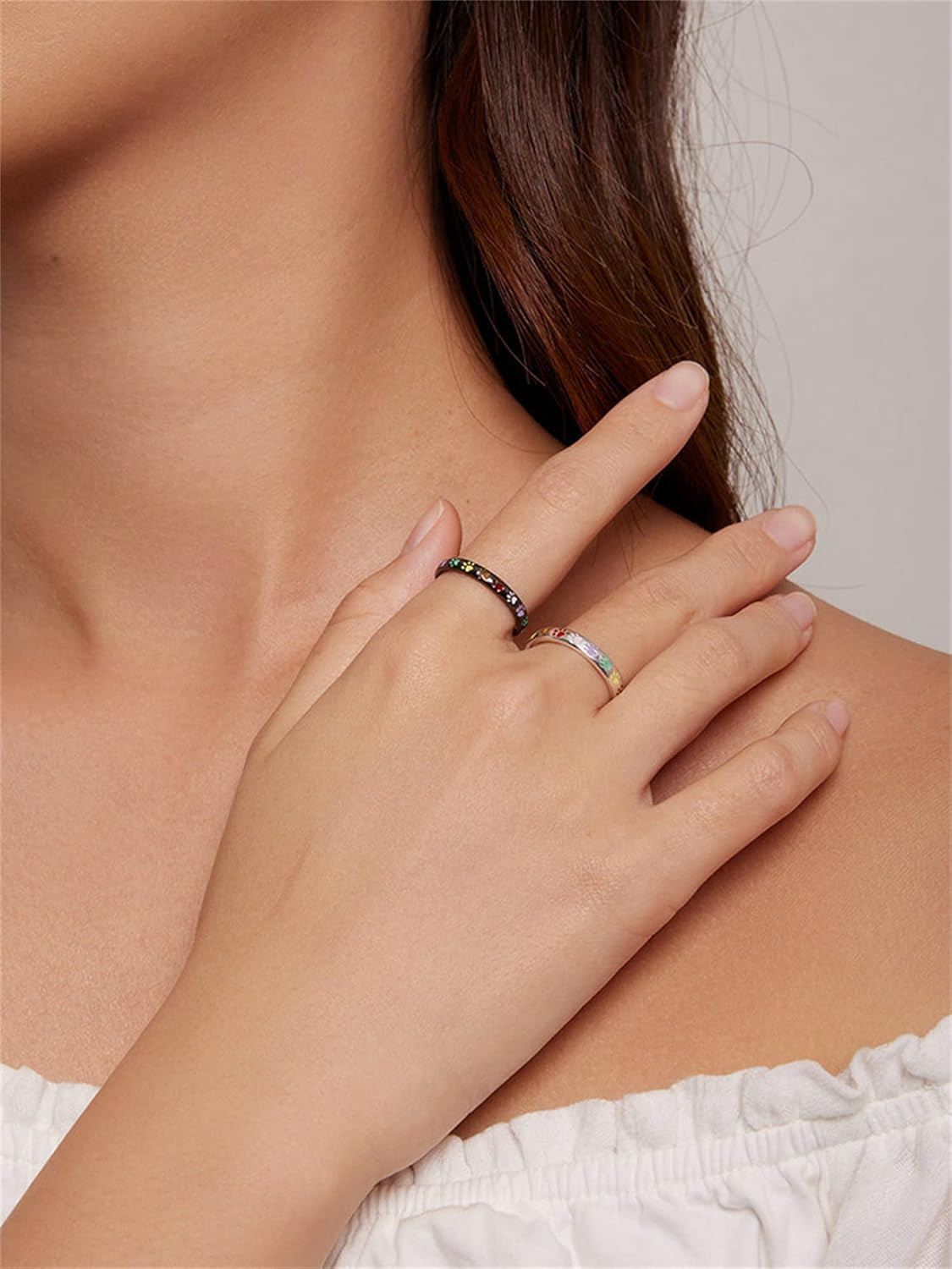 Bague en argent sterling avec design en forme de patte