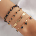 Ensemble de bracelets en zirconium noir intemporel