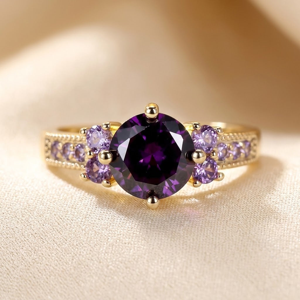 Bague Améthyste Accent en Or