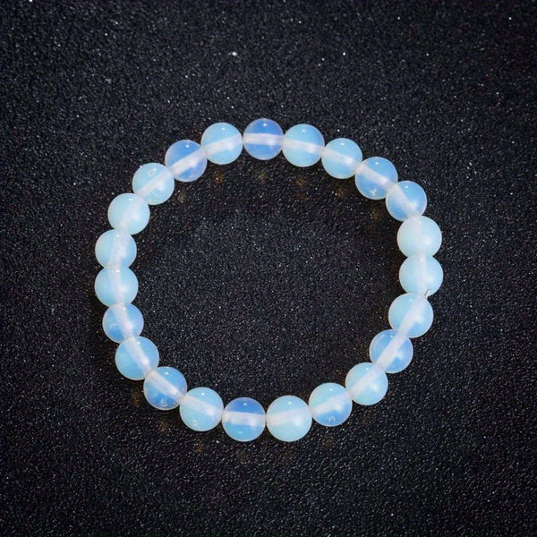 Bracelet en perles de pierre de lune minimaliste et éclatant