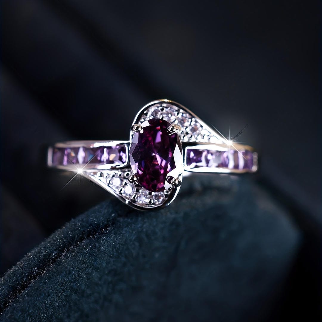 Bague en Cristal Violet Whisper Kierre