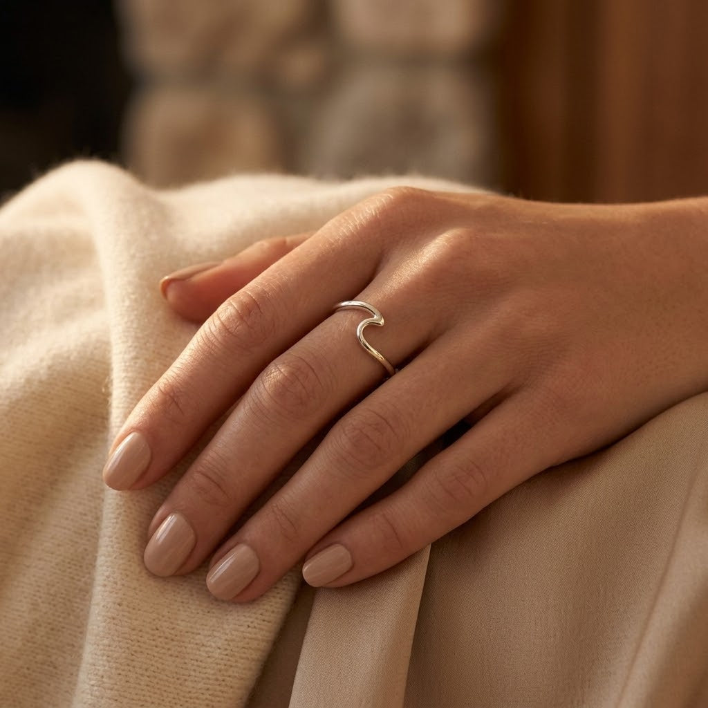 Bague Ouverte Minimaliste en Argent