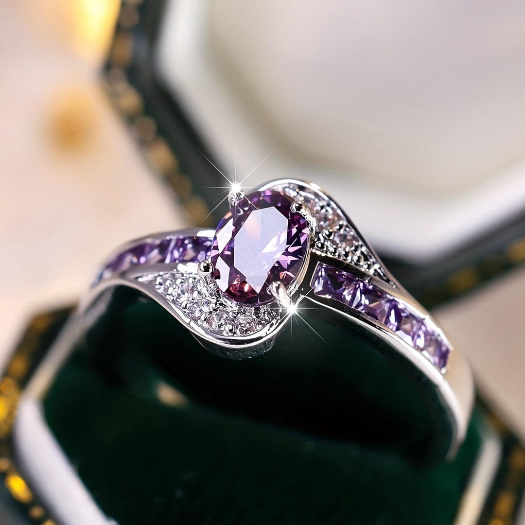 Bague en Cristal Violet Whisper Kierre