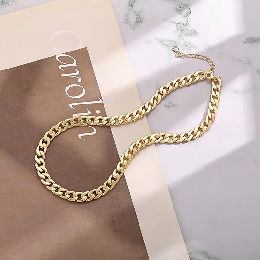 Cavaro™ | Collier maille cubaine épaisse doré