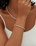 Lustra™ | Bracelet tennis moissanite doré