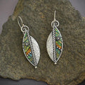 Boucles d'oreilles en mosaïque bohème
