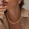 Cavaro™ | Collier maille cubaine épaisse doré