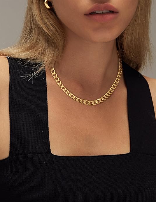 Cavaro™ | Collier maille cubaine épaisse doré
