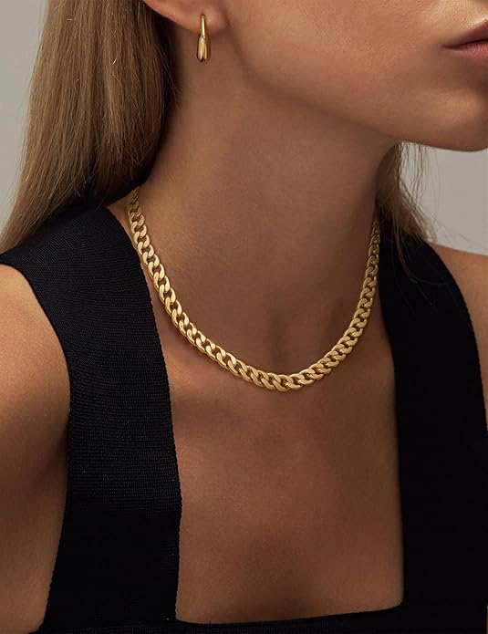 Cavaro™ | Collier maille cubaine épaisse doré