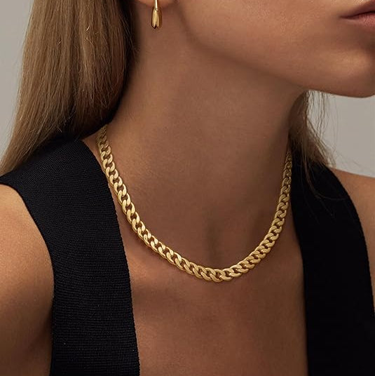 Collier à maillons cubains saisissant