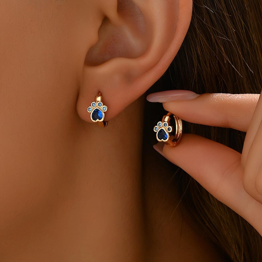 Boucles d'oreilles Huggie Safiiri Paw