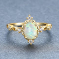 Bague de Jardin en Cristal Opale Céleste