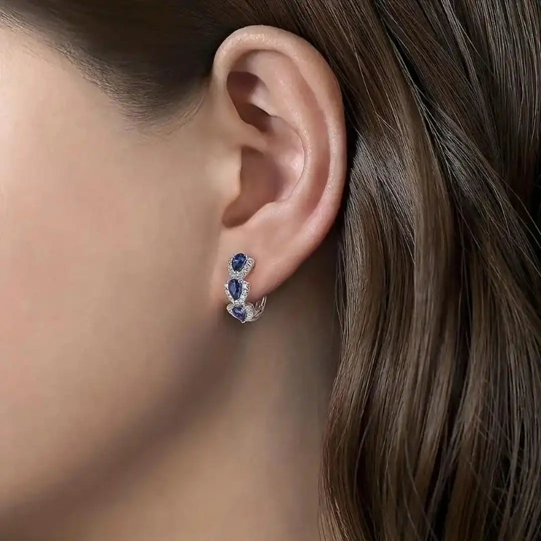 Boucles d'oreilles Royal Sapphire Crest