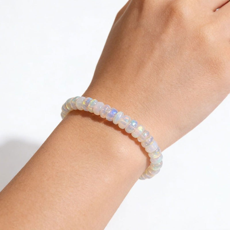 Bracelet en opale éthiopien naturel de ménopause