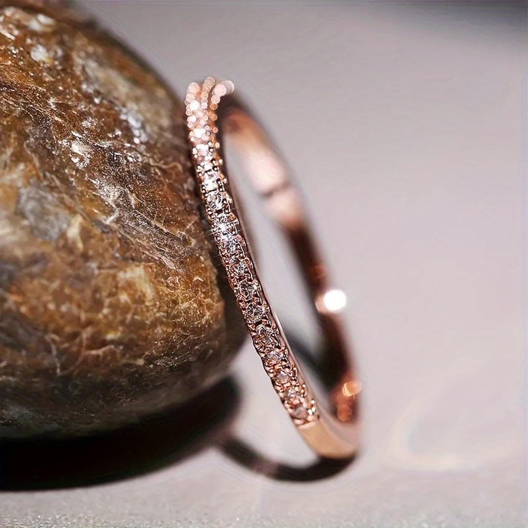 Bague en zirconia minimaliste Elyse