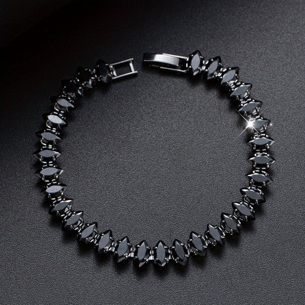 Bracelet Onyx Gothique Éblouissant