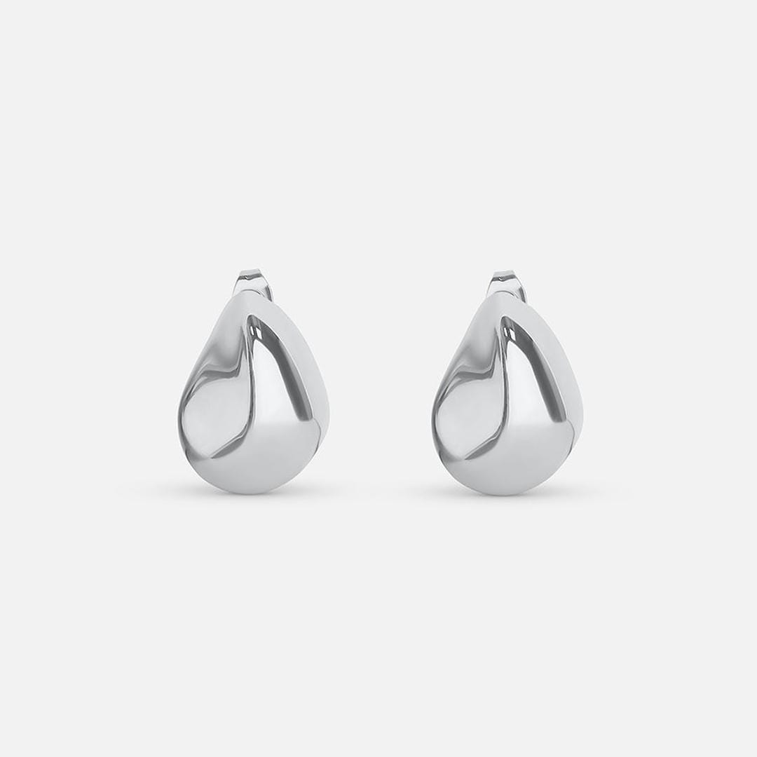Boucles d'oreilles en argent moderne en forme de goutte