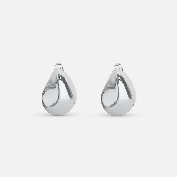 Boucles d'oreilles en argent moderne en forme de goutte