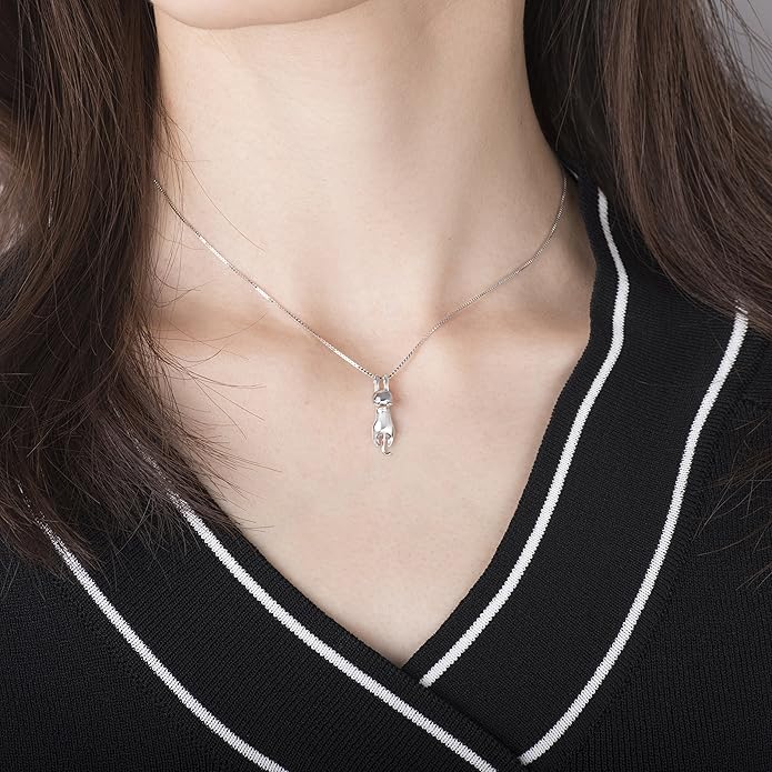 Collier Fun Kitten Argent