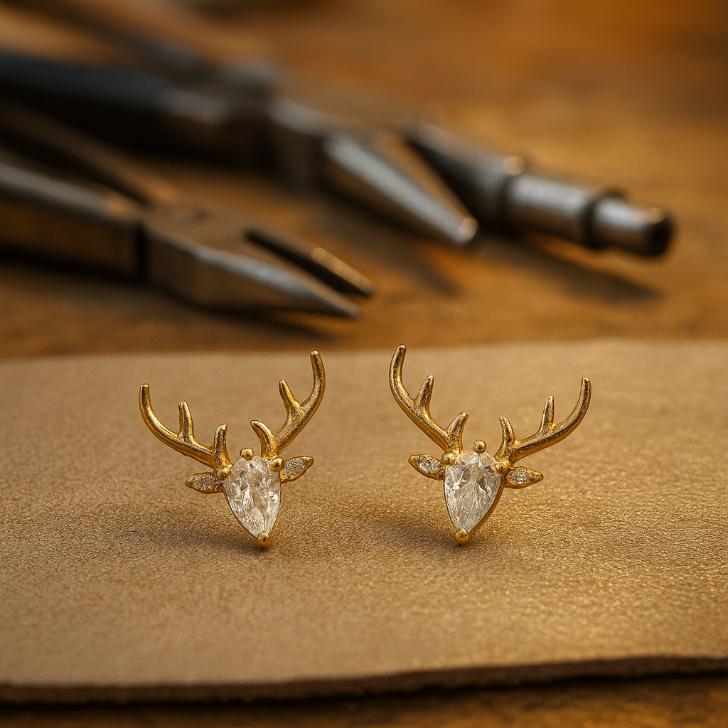 Boucles d'oreilles Sarvi avec zircon clair