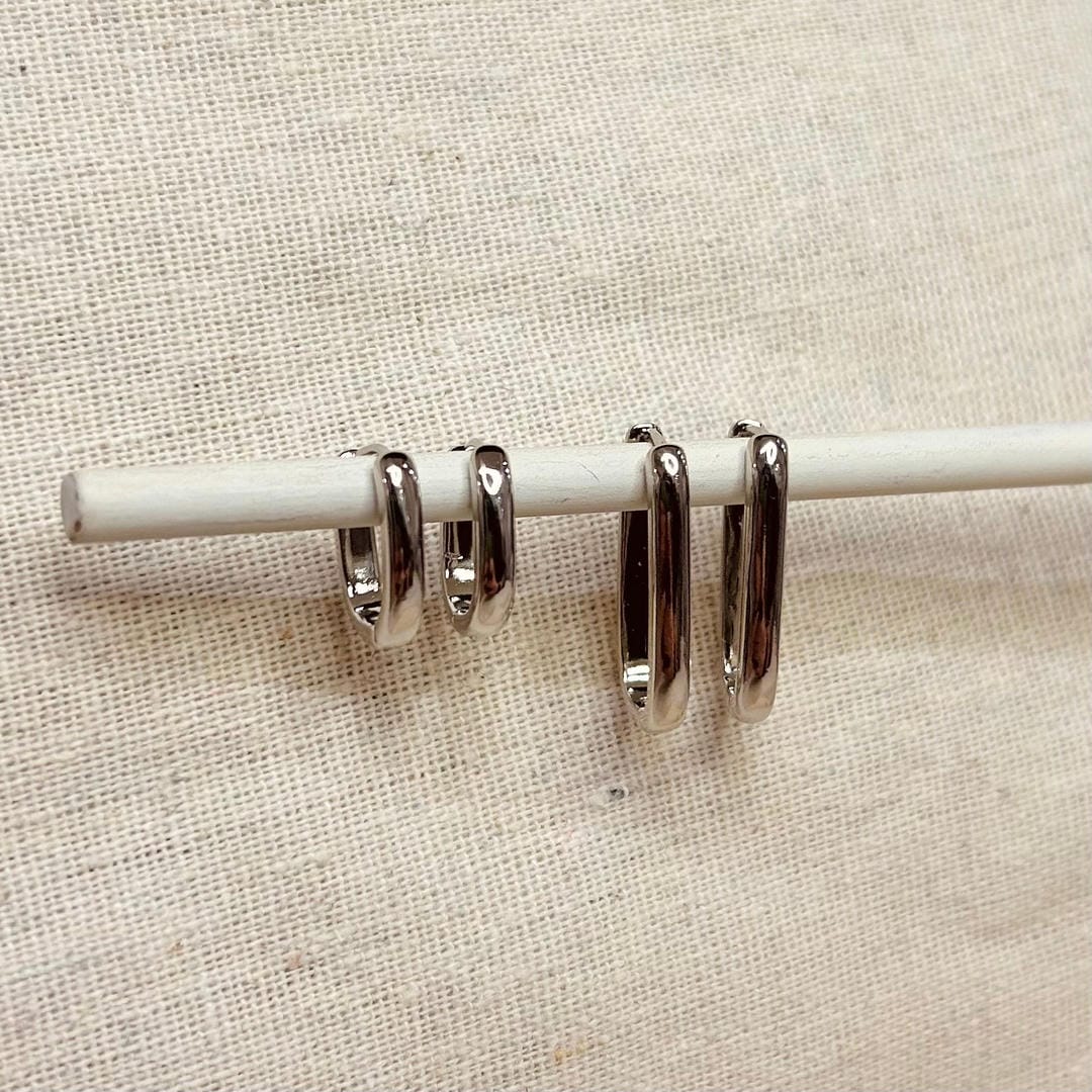 Ensemble de 2 paires de boucles d'oreilles ovales dorées et argentées