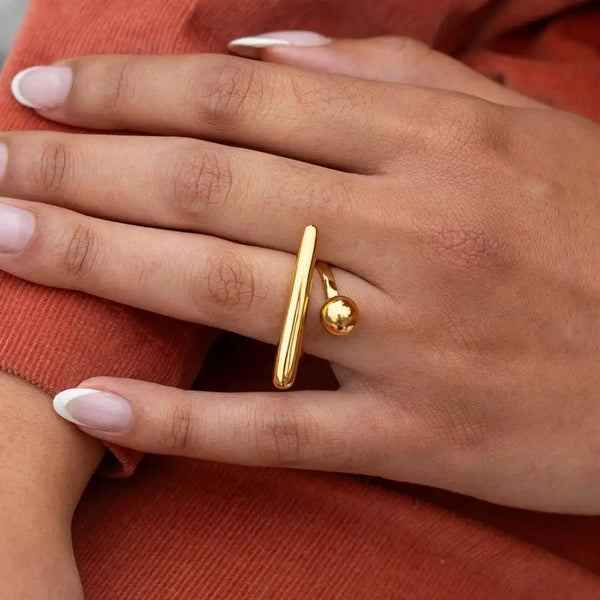 Bague ajustable étoile dorée intemporelle