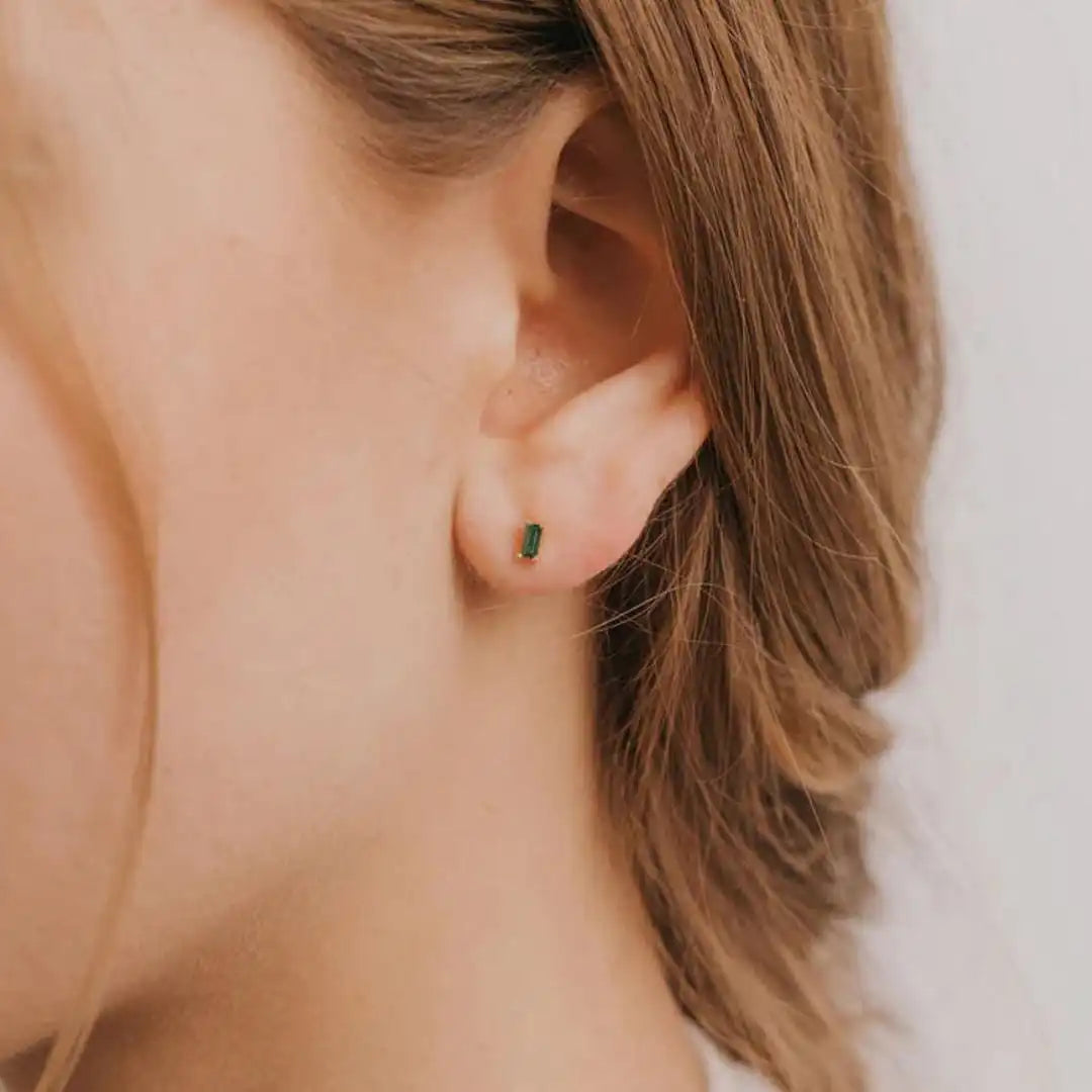 Boucles d'oreilles en cristal vert Hionta Smaragdi