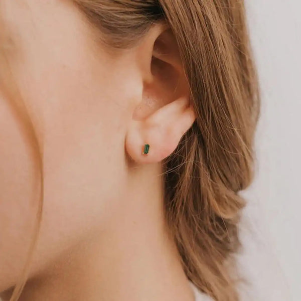 Boucles d'oreilles en cristal vert Hionta Smaragdi