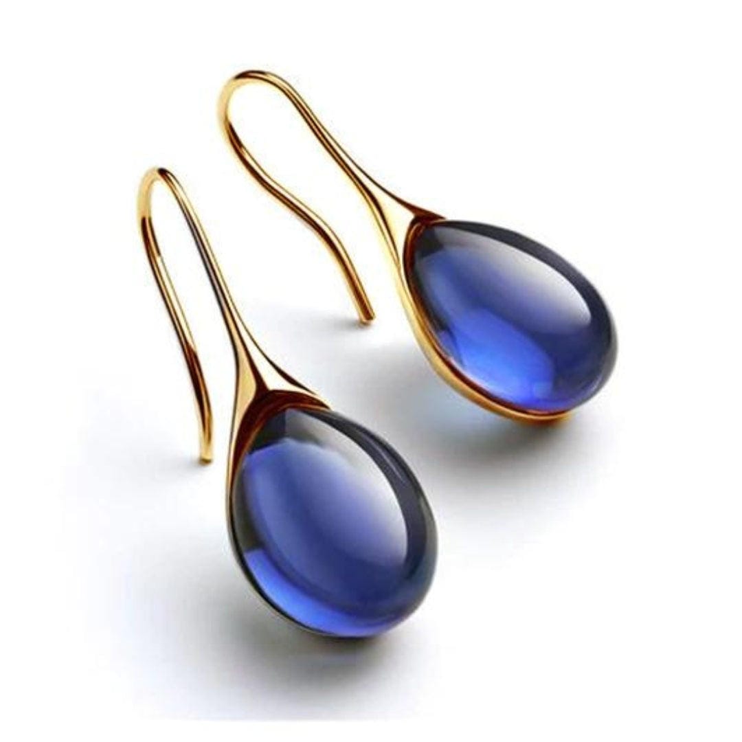 Boucles d'oreilles goutte en cristal minimalistes