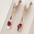 Superbes Boucles d'oreilles en cristal rouge