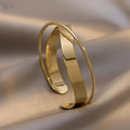 Bracelet ouvert en or classique