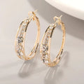 Boucles d'oreilles en anneau scintillantes élégantes