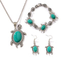 Ensemble de bijoux en tortue turquoise