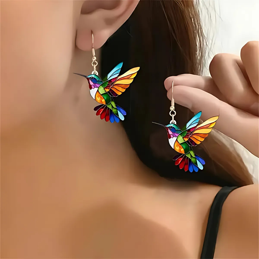 Magnifique collier colibri avec boucles d'oreilles bonus – offre limitée