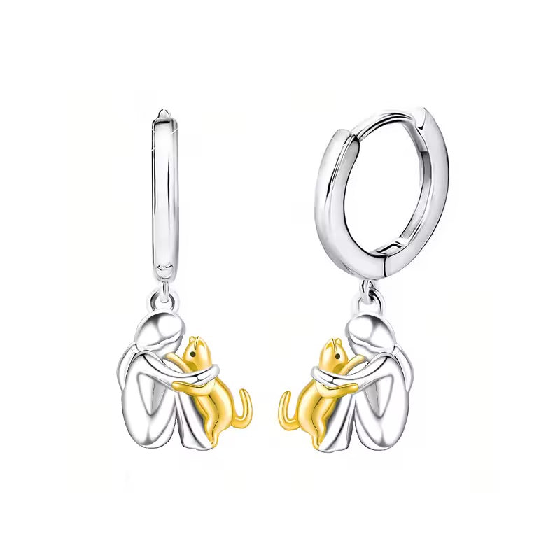 Collier pendentif chat avec boucles d'oreilles bonus – offre limitée