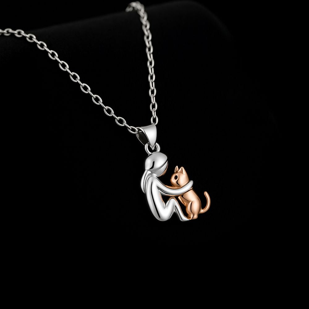 Collier pendentif chat avec boucles d'oreilles bonus – offre limitée