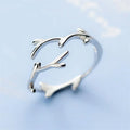 Bague en argent sterling avec branche