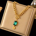 Collier pendentif émeraude