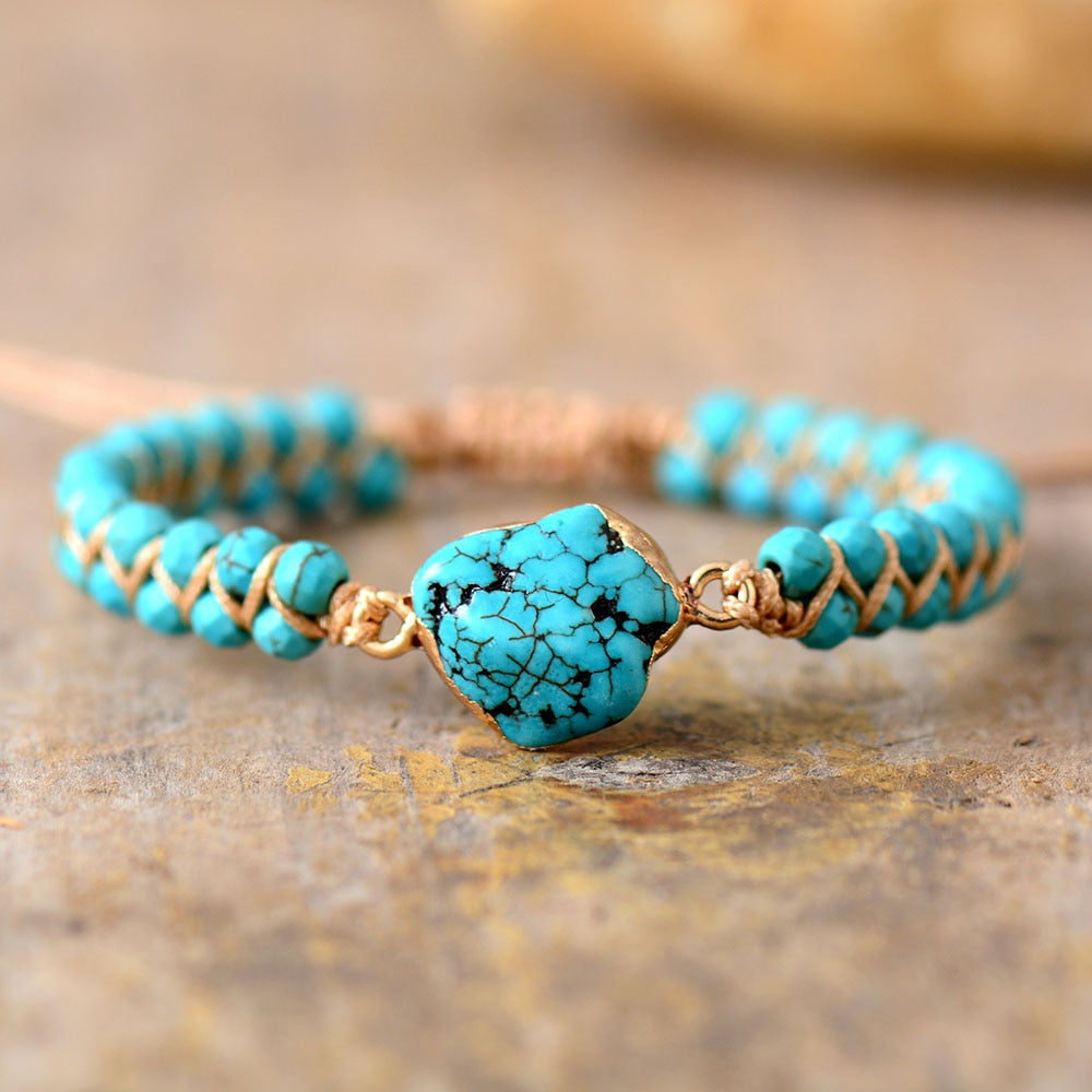 Bracelet en turquoise naturelle