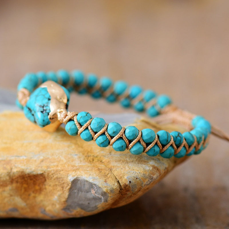 Bracelet en turquoise naturelle