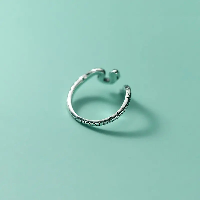 Bague serpent en argent sterling