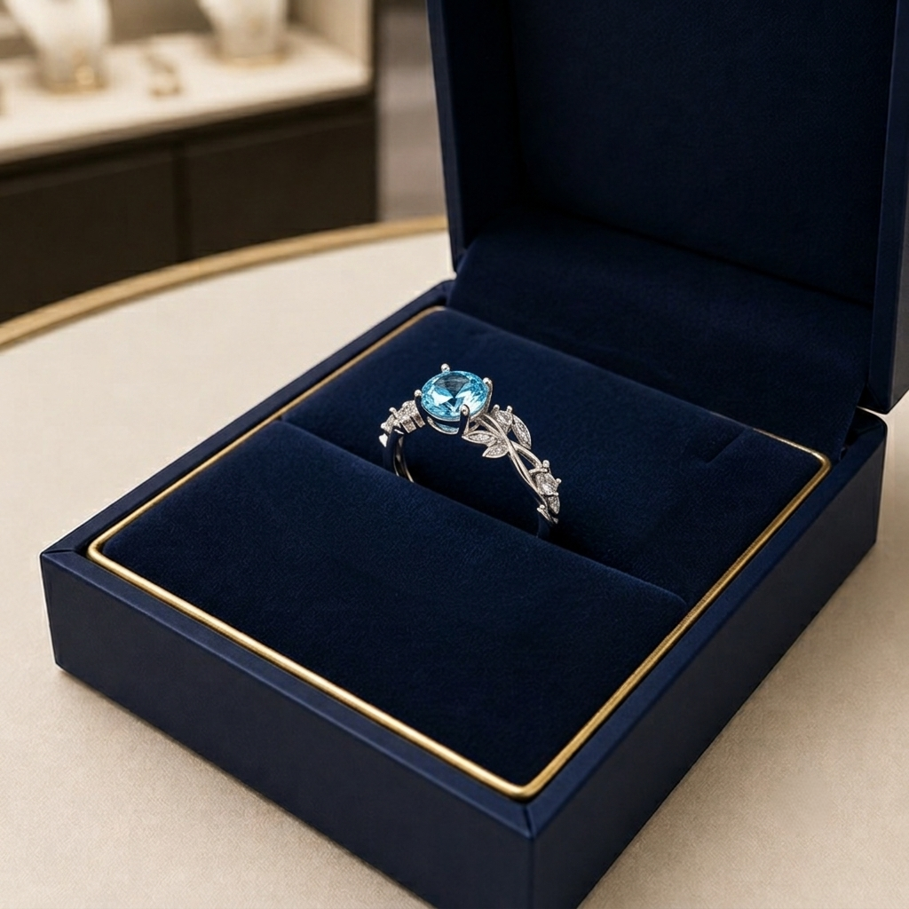 Bague pierre de lune en acier inoxydable argenté