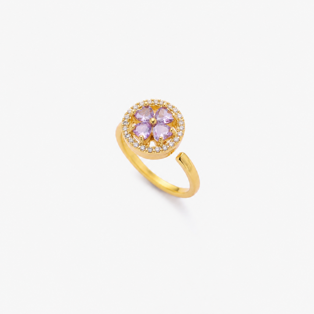 Bague Saphir Florale en Or
