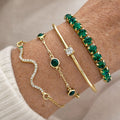 Ensemble de bracelets en jade vert