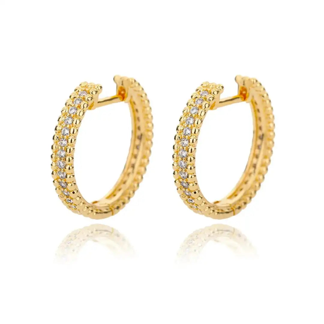 Boucles d'oreilles en cristal décorées
