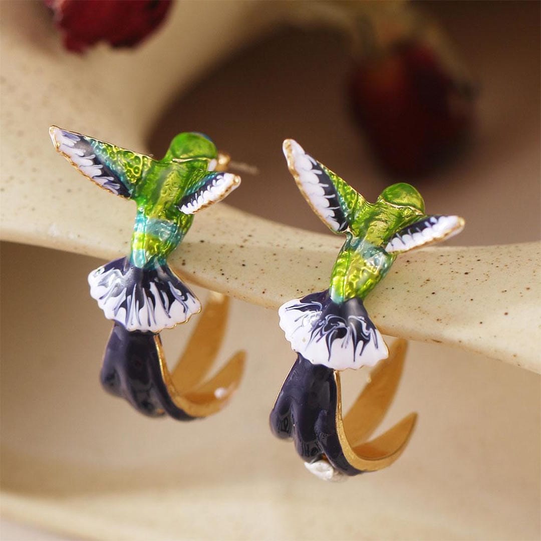 Boucles d'oreilles Colorful Kolibri Uniques