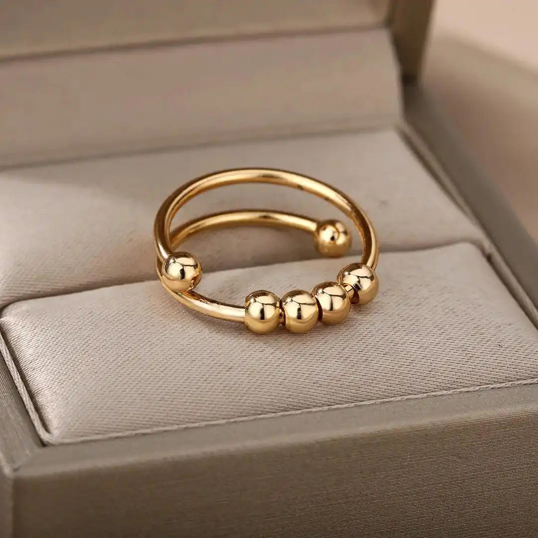 Bague en perles pour soulager l'anxiété et le stress
