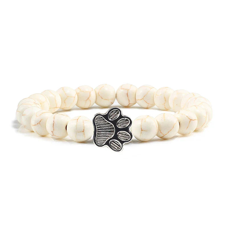 Bracelet Helmi patte en pierre naturelle design